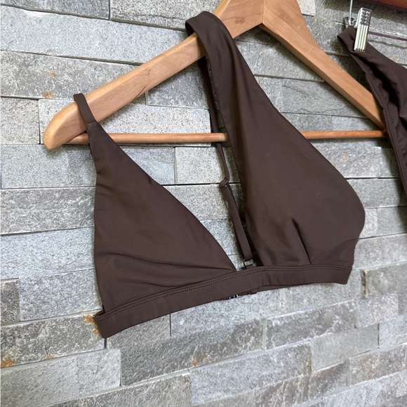 Lea Brown Bikini Top and Bikini High Cut Cheeky Bottoms XS 2 - Picture 8 of 14